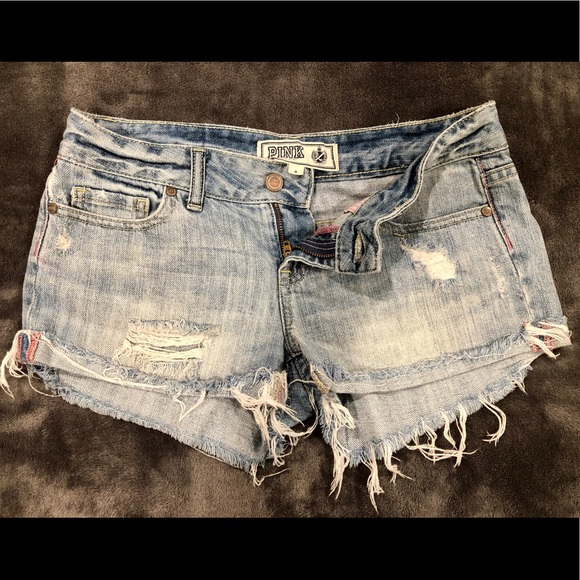 PINK Destroyed Short Shorts - Picture 1 of 3